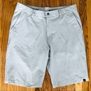 Men’s Gray Flat Front Casual Shorts